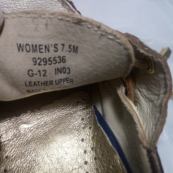 SPERRY TOP SIDER GOLD CREPE WOMEN'S OXFORD SHOES. - Picture 8 of 8